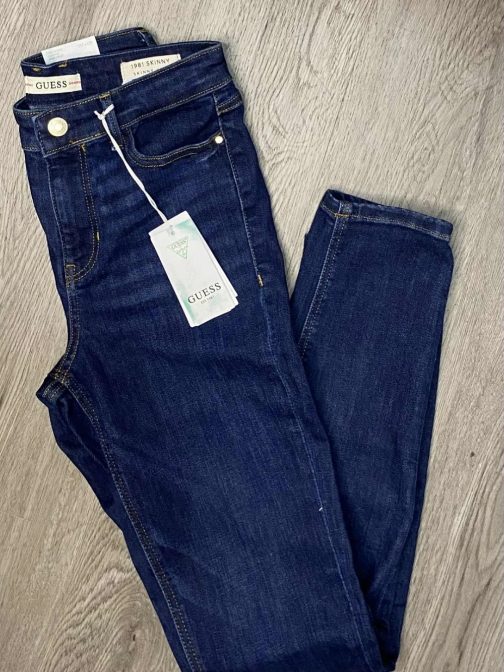 GUESS Women's Dark Indigo Skinny Jeans - Picture 2 of 10